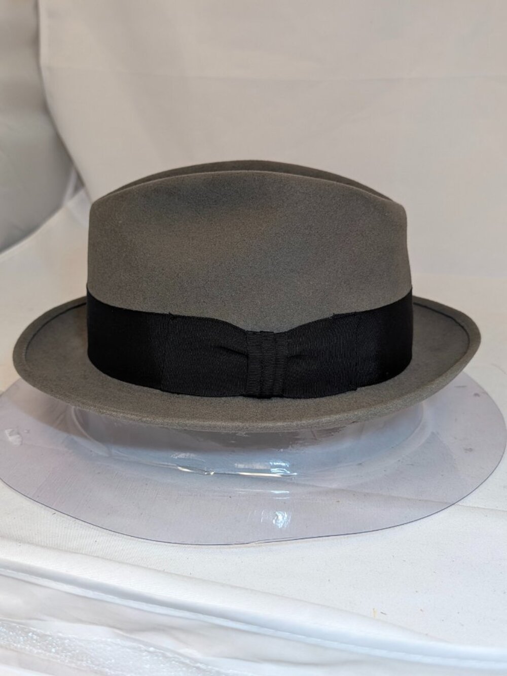 Vintage Lee Fifth Avenue Gray Dress Fedora Size 7 1/4 – 2" Brim